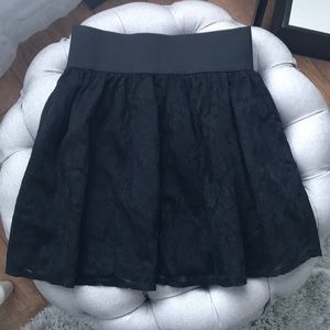 Lily Rose Black Lace Skater Skirt